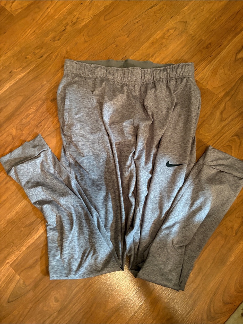Nike Gray Mens Joggers with Black Swoosh